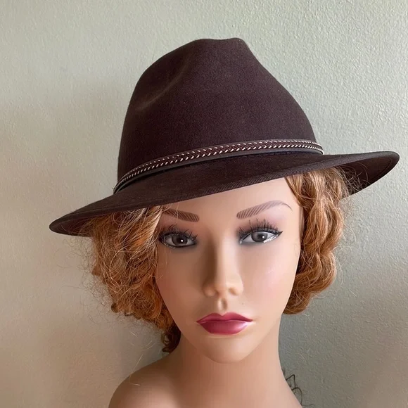 Scala Classico brown wool felt fedora - Picture 1 of 12